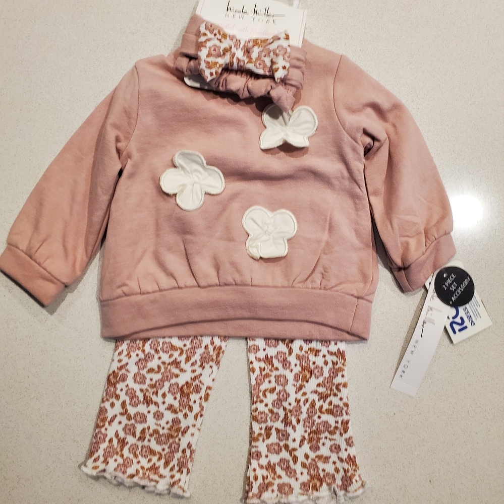 New. Nicole Miller set. Size 3-6 mths